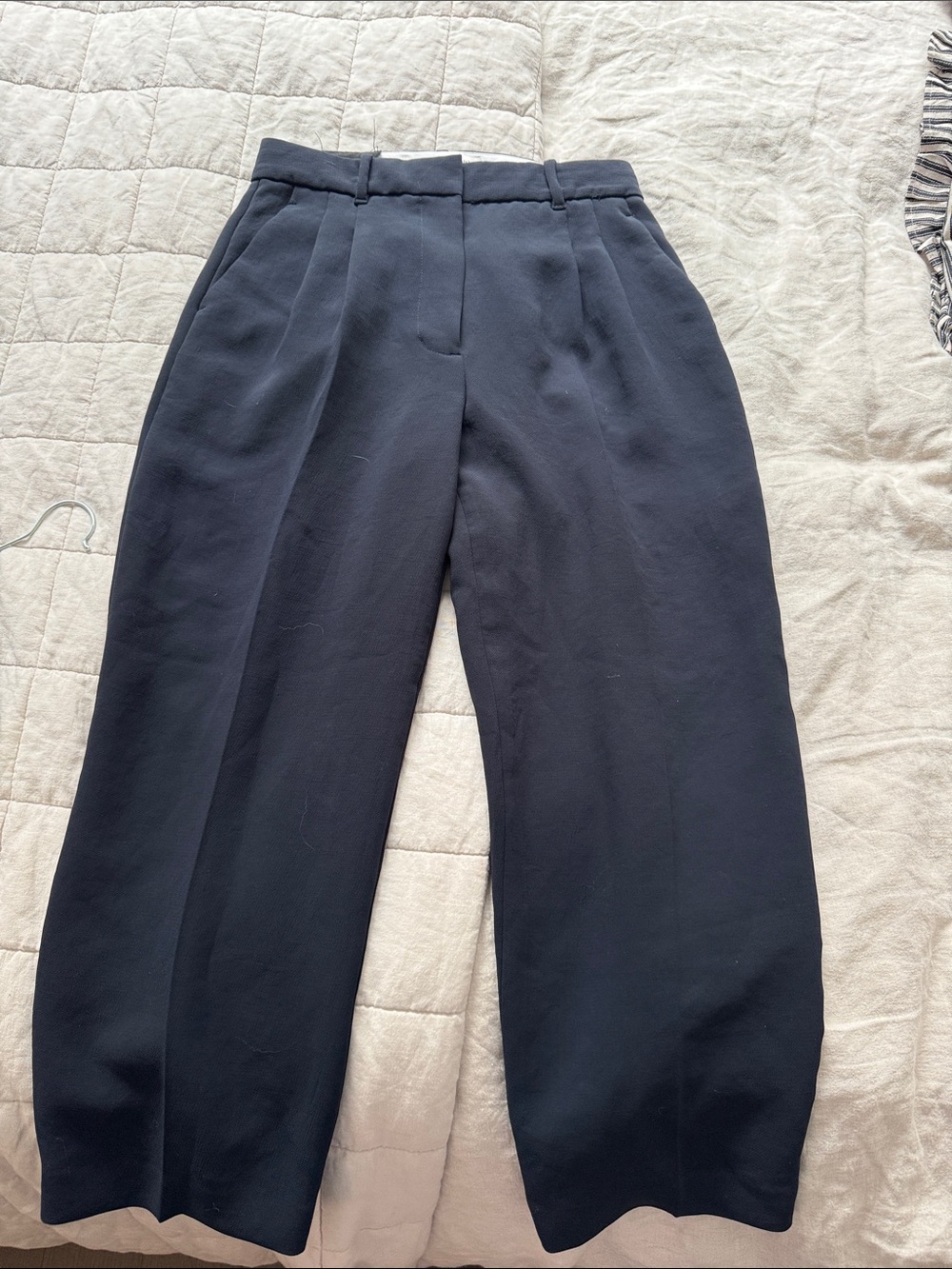 Aritzia Navy High-Rise effortless pants